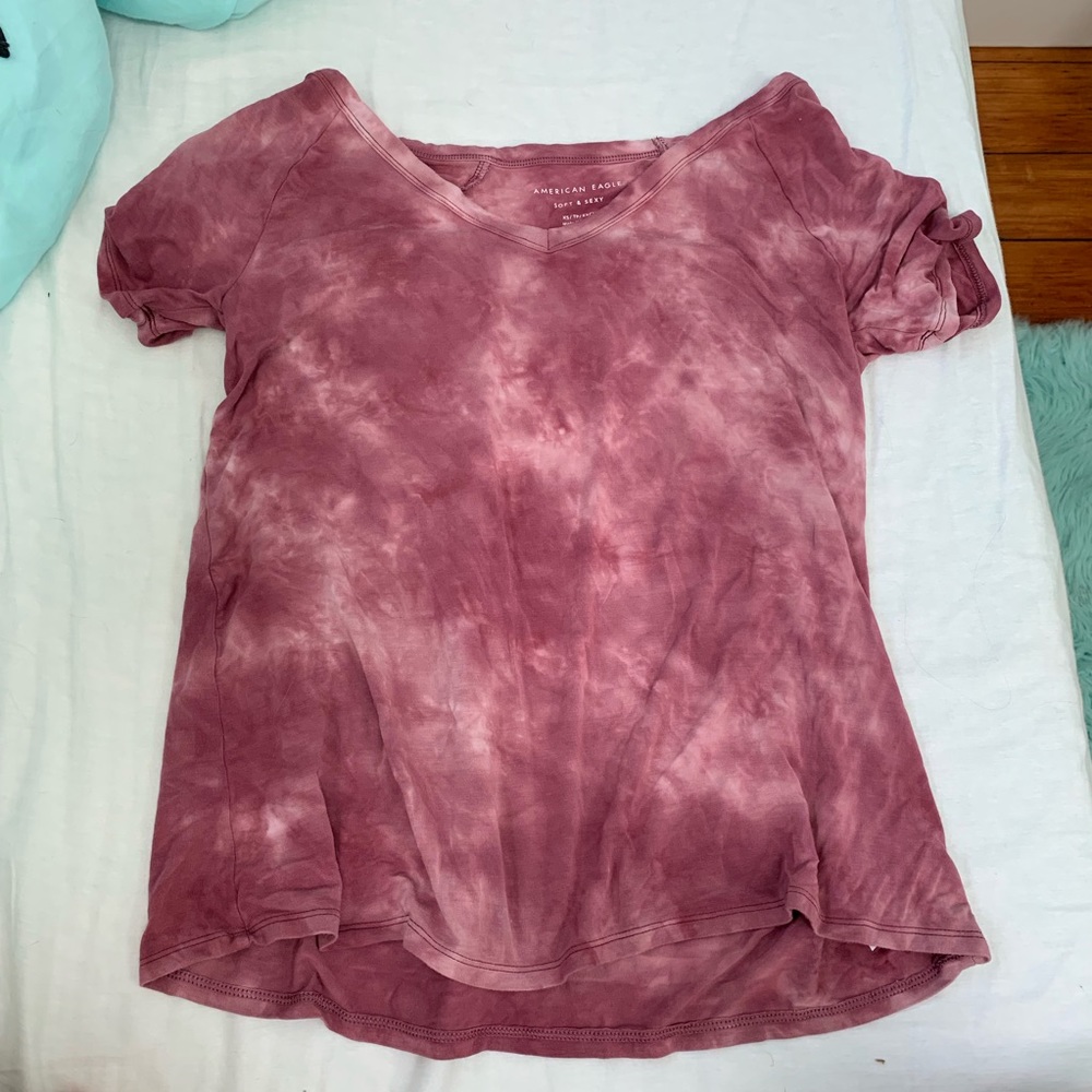 American eagle pink tie dye top